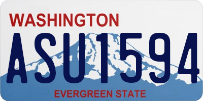 WA license plate ASU1594