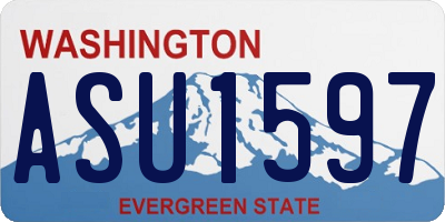 WA license plate ASU1597