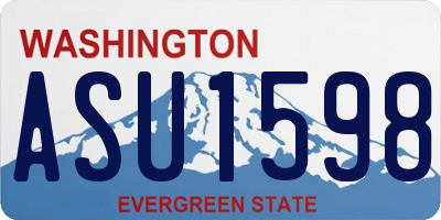 WA license plate ASU1598