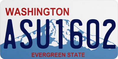 WA license plate ASU1602