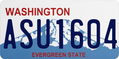 WA license plate ASU1604
