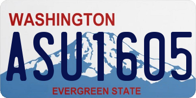 WA license plate ASU1605