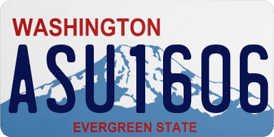WA license plate ASU1606