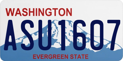 WA license plate ASU1607