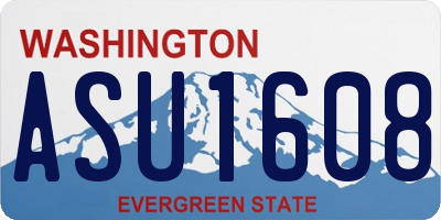 WA license plate ASU1608