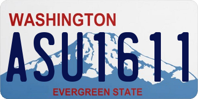 WA license plate ASU1611