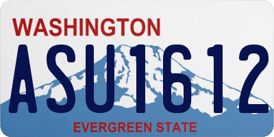 WA license plate ASU1612