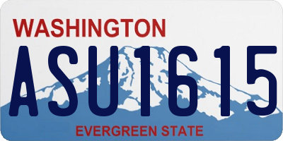 WA license plate ASU1615