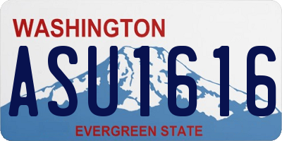 WA license plate ASU1616