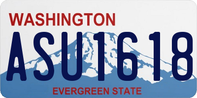 WA license plate ASU1618