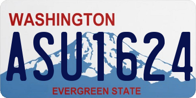WA license plate ASU1624