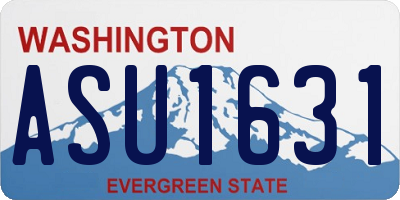 WA license plate ASU1631