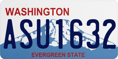 WA license plate ASU1632