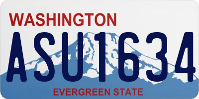 WA license plate ASU1634