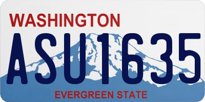 WA license plate ASU1635