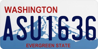 WA license plate ASU1636