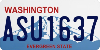 WA license plate ASU1637