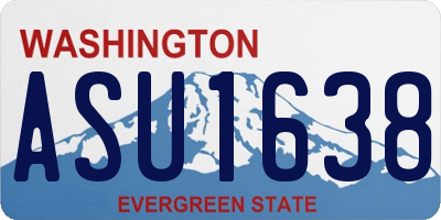WA license plate ASU1638