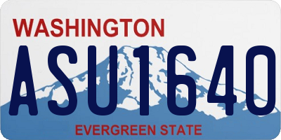 WA license plate ASU1640