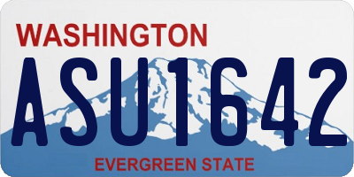 WA license plate ASU1642