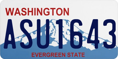 WA license plate ASU1643