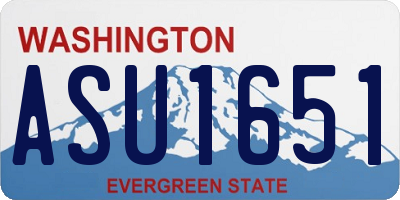 WA license plate ASU1651