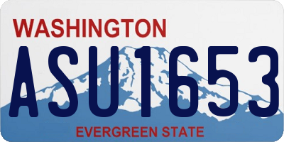 WA license plate ASU1653