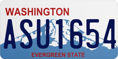 WA license plate ASU1654