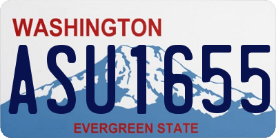 WA license plate ASU1655
