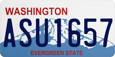 WA license plate ASU1657