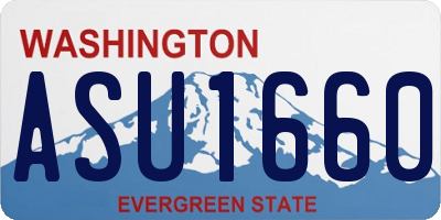 WA license plate ASU1660