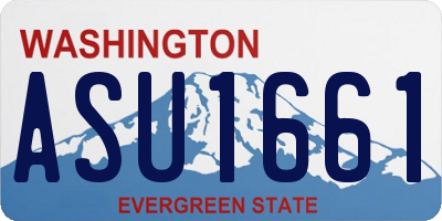WA license plate ASU1661