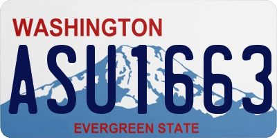 WA license plate ASU1663