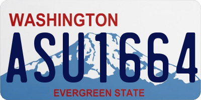 WA license plate ASU1664