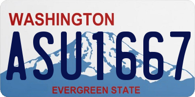 WA license plate ASU1667
