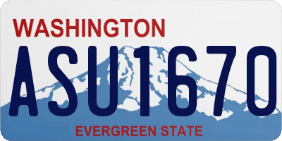 WA license plate ASU1670