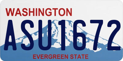 WA license plate ASU1672