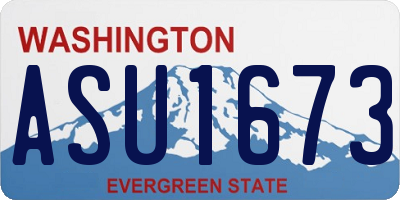 WA license plate ASU1673