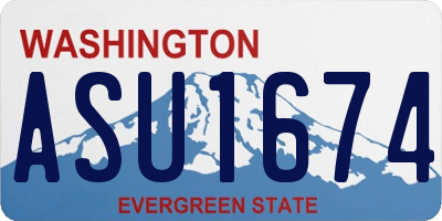 WA license plate ASU1674