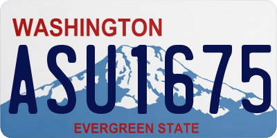 WA license plate ASU1675