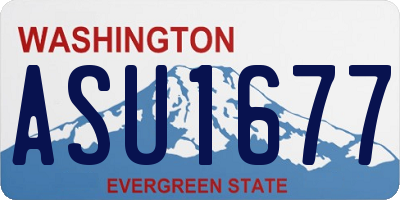 WA license plate ASU1677