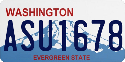 WA license plate ASU1678