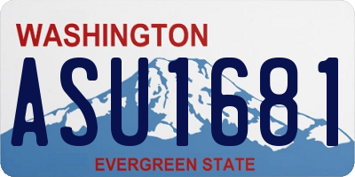 WA license plate ASU1681