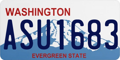 WA license plate ASU1683