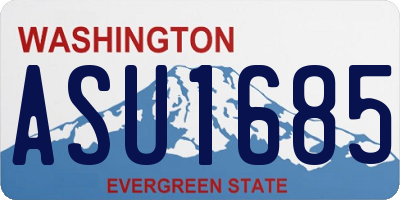 WA license plate ASU1685