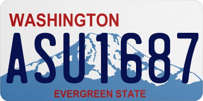 WA license plate ASU1687