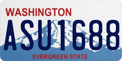 WA license plate ASU1688