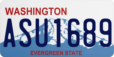 WA license plate ASU1689