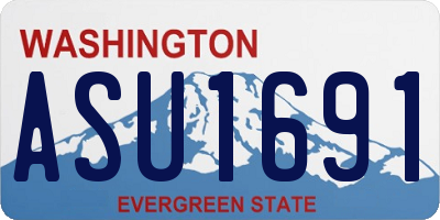 WA license plate ASU1691