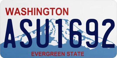 WA license plate ASU1692